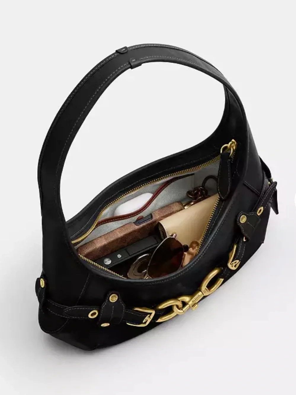 NWT Coach Belted Ergo Shoulder Bag in Black
